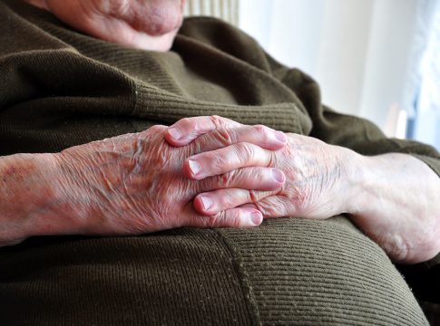 hands of a senior person