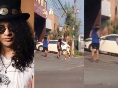 Slash, do Guns N' Roses, é flagrado correndo em Manaus