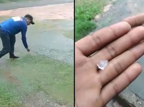Vídeo mostra chuva de granizo em Igarapé-Açu. Veja!