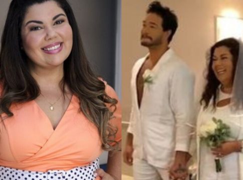 Vídeo: atriz Fabiana Karla se casa em Las Vegas