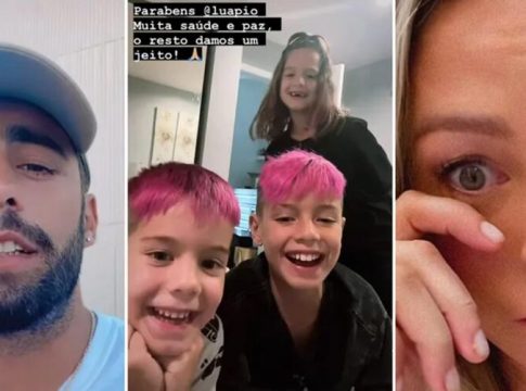 Luana Piovani chora com surpresa de Scooby e filhos