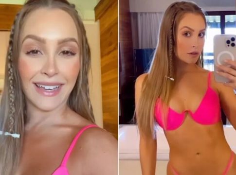 Biquíni Rosa de Carla Diaz faz fãs babarem no Instagram
