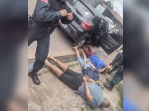 Vídeo: trio é preso após roubar açougue no Tenoné