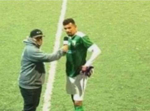Goleiro erra o nome de namorada em entrevista; assista!