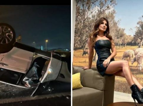 Paula Fernandes capota e carro fica destruído em acidente
