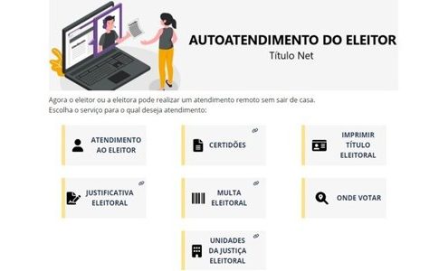 Autoatendimento ao eleitor na página do TSE permite essa facilidade. Foto: Divulgação