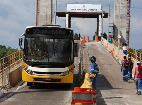 Ônibus começam a circular na Ponte do Outeiro