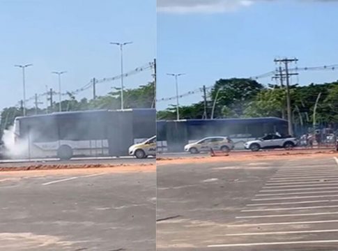 Vídeo: ônibus do BRT tem princípio de incêndio em Belém