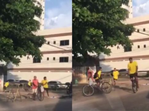 Grupo de campanha eleitoral apedreja carro e foge em Belém