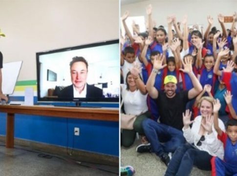 Elon Musk inaugura Internet por satélite em escola do AM