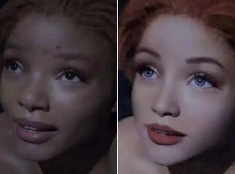 Usuário do Twitter modificou imagem da atriz e a colocou com pele branca e olhos azuis. FOTO: REPRODUÇÃO TWITTER