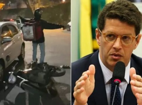 Vídeo: ex-ministro de Bolsonaro atropela entregador e foge