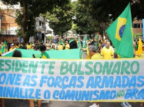 Manifestantes pró-Bolsonaro ocuparam as ruas de Belém