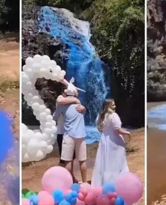 Cachoeira azul: responsável será autuado após chá revelação