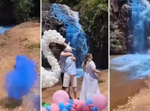 Cachoeira azul: responsável será autuado após chá revelação