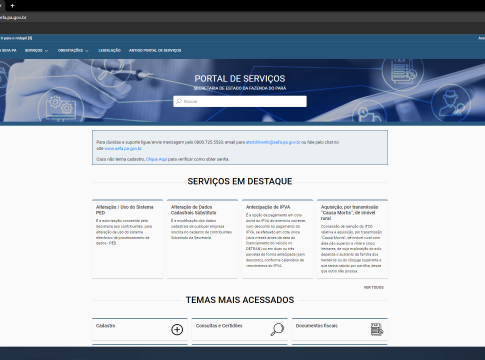 A Secretaria da Fazenda tem 228 serviços e 140 deles são oferecidos pela internet. Foto: Divulgação