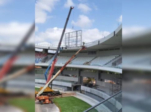 Placar eletrônico do Mangueirão ganha novo local no estádio