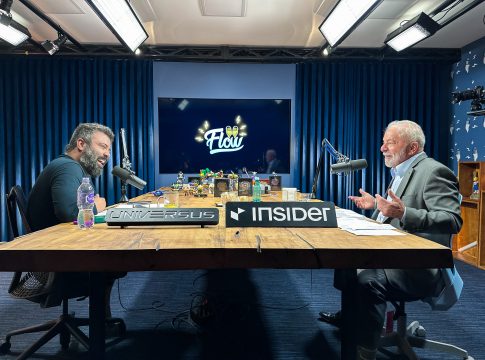 Lula participa do Flow Podcast, entrevistado pelo apresentador Igor 3K. Foto: Ricardo Stuckert