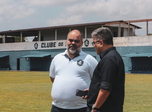 Fábio Bentes e Marcelo Cabo seguem planejamento do futebol profissional azulino para 2023. Foto: Samara Miranda/Remo