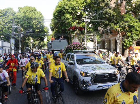 A Ciclo Romaria atraiu milhares de devotos neste sábado. Foto: Ricardo Amanajás / Diario do Pará