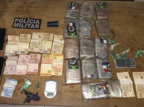 A PM apreendeu quatro quilos de droga. Foto: PMPA
