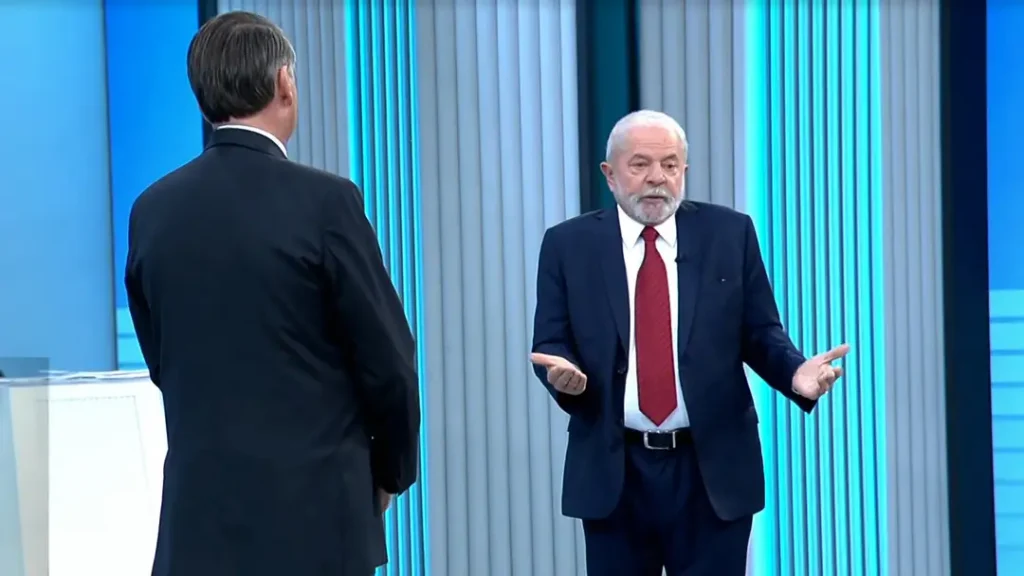 Lula e Bolsonaro participaram do último debate antes da eleição de domingo. Foto: Reprodução