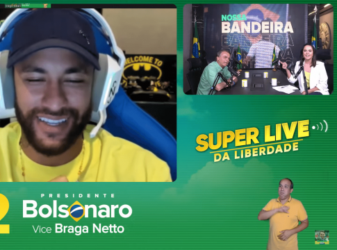 - Bolsonarista assumido, o jogador Neymar, 30, foi provocado durante a festa dos apoiadores de Lula (PT). Foto: Reprodução