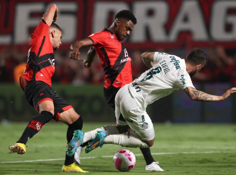 O Palmeiras ficou no 1 a 1 em Goiânia. Foto:  Cesar Greco