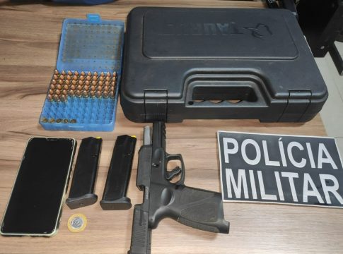 O suspeito foi conduzido, com todo o material apreendido, para a Delegacia de Polícia Civil do município. Foto: PMPA