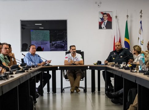 A reunião de alinhamento ocorreu no Centro Integrado de Comando e Controle (CICC), em Belém. Foto: Agência Pará