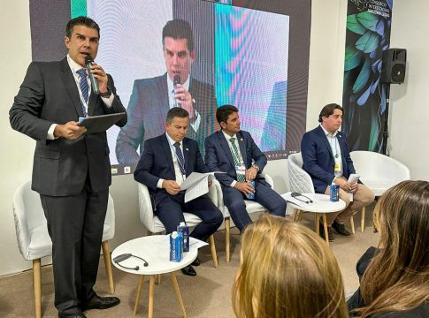 O governador do Pará, Helder Barbalho, fez a primeira participação na 27ª Conferência da ONU sobre Mudanças Climáticas (COP 27) . Foto: Divulgação