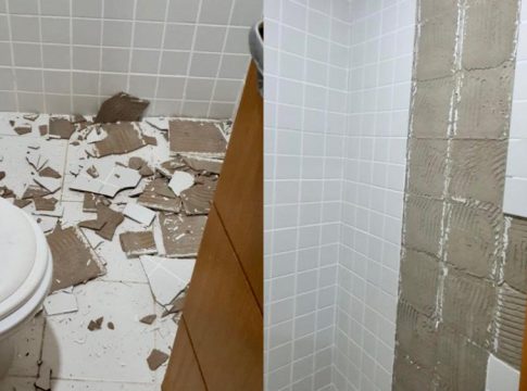 Queda de pastilhas assusta moradores de residencial em Belém