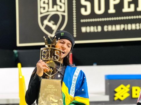 Rayssa Leal, 14, venceu de virada a final da Liga Mundial de Skate Street neste domingo (6) no Rio de Janeiro. Foto: Divulgação