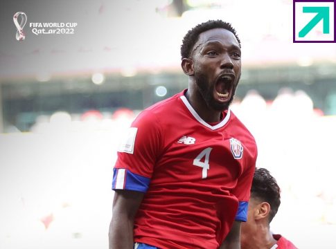 Costa Rica faz gol em primeiro chute na Copa. Foto: Diculgação