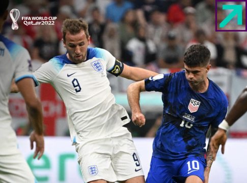 Inglaterra e EUA fizeram um jogo completamente morno no Al-Bayt e empataram, na tarde desta sexta-feira (25), em 0 a 0 pela 2ª rodada do Grupo B da Copa do Mundo. Foto: Divulgação