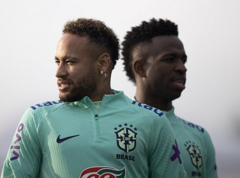 Neymar foi uma das novidades no segundo dia de treino da seleção em solo italiano. Foto: Lucas Figueiredo/CBF