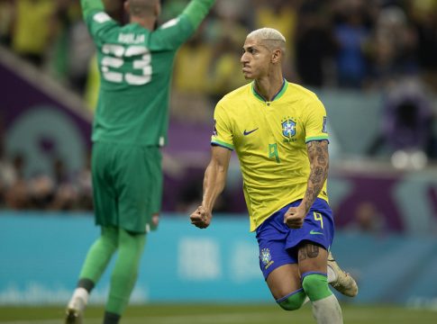 Richarlison foi o nome do jogo. Foto: Lucas Figueiredo/CBF