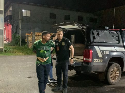 Suspeito estava dentro da igreja e era foragido do Amapá, onde teria matado a própria companheira. Foto: Divulgação