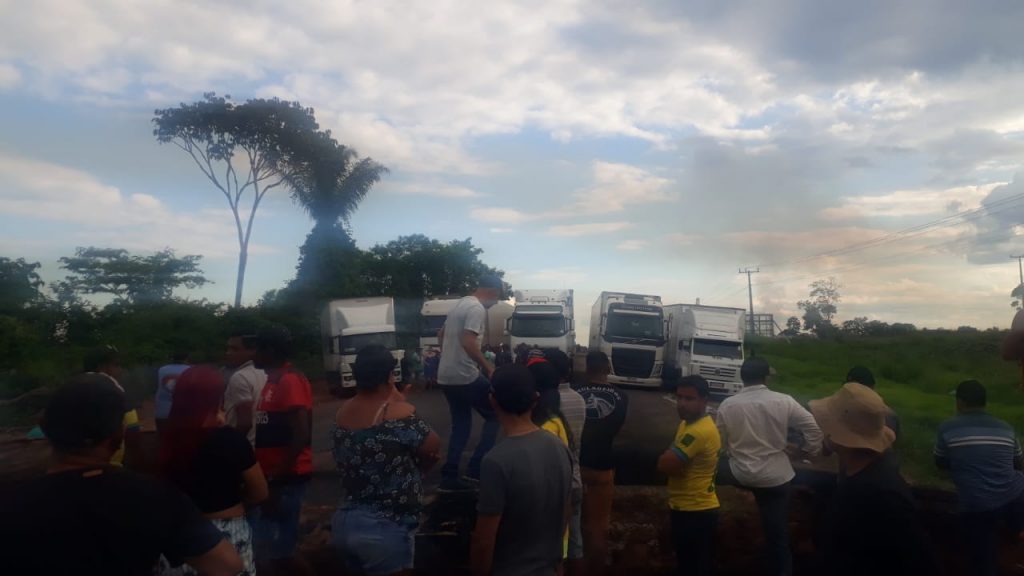 Os protestos no Pará se concentram em dois pontos da BR-163. Foto: PRF/Divulgação