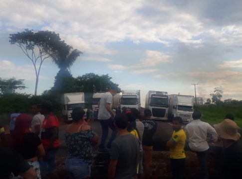 Os protestos no Pará se concentram em dois pontos da BR-163. Foto: PRF/Divulgação