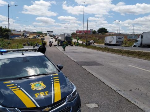 A PRF diz que todas as rodovias estão livres de bloqueios totais. Foto: PRF/divulgação