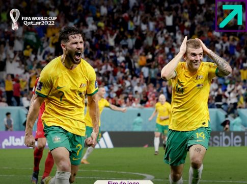 É a segunda vez que a Austrália chega às oitavas de final da Copa do Mundo em seis participações em mundiais -1974, 2006, 2010, 2014, 2018 e 2022. Foto: Divulgação