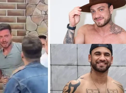 O ex-BBB foi agredido por Vini durante as gravações do "Celeiro da Justiça". Fotos: Reprodução