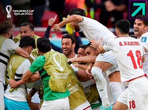 Com a vitória, o Irã vai a três pontos e assume o segundo lugar do grupo, liderado pela Inglaterra, que soma os mesmos três e fica à frente pelo saldo de gols. Foto: Divulgação