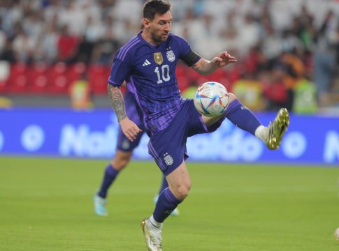 Messi esteve em ação no último amistoso da Argentina antes da Copa. Foto: AFA/Divulgação
