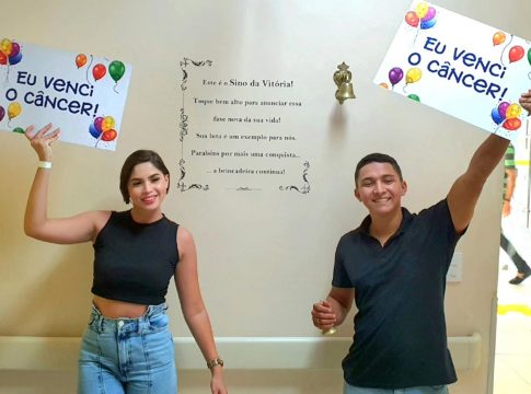 Synndy e Rodrigo se conheceram antes de descobrirem que tinham o mesmo tipo de câncer. Foto: Divulgação