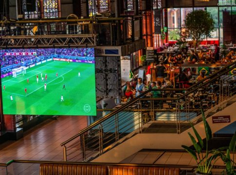 Na Estação, os jogos poderão ser vistos em telões. Foto: Divulgação