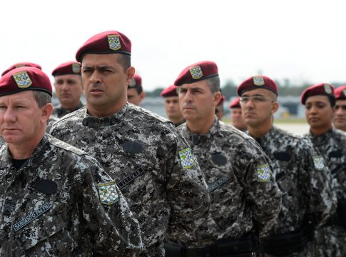 A Força Nacional é composta por agentes de segurança pública dos estados -como policiais militares, bombeiros militares e policiais civis- que atuam para a União em ocasiões específicas. Foto: Tomaz Silva/Agência Brasil