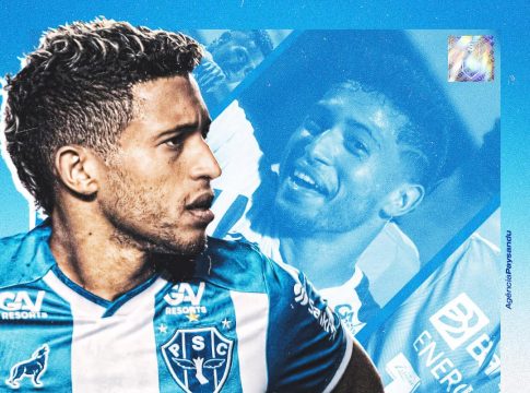 O Paysandu Sport Club informa que comercializou 50% dos direitos econômicos e 100% dos direitos federativos do atacante Marlon com o Gil Vicente. Foto: Divulgação