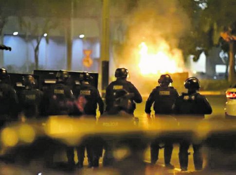 Os atos de vandalismo foram acompanhados por forças de segurança no DF. Foto: Divulgação